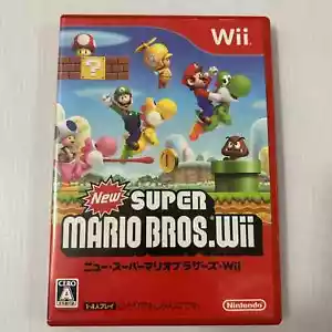 Super Mario Bros. Wii - Nintendo NTSC-J Japan Import COMPLETO VENDITORE USA CIB - Foto 1 di 1