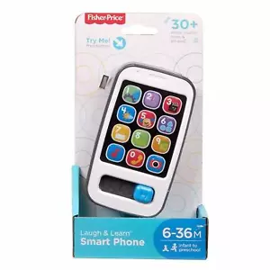 Fisher-Price Laugh & Learn SMART PHONE Toy (Grey) with 30+ Songs & Sounds - Picture 1 of 9