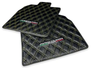 Fußmatten Für LAMBORGHINI AVENTADOR 2011-2022 Kohlefaser-Leder Carbon AutoWin - Bild 1 von 11