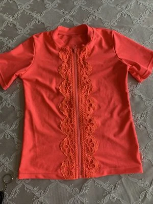Seafolly niñas rashguard talla 7 naranja Foto 1 de 4