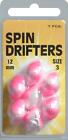 5 packs Danielson 12 mm Spin Drifters pearl pink colored SDP3PRLPNK