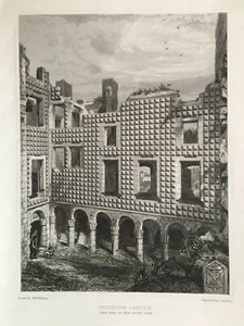 1852 Antique Print; Crichton Castle, Lothian, Scotland after R.W. Billings  - Picture 1 of 2