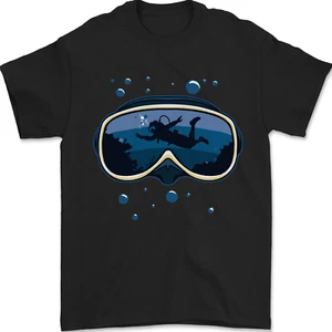 Scuba Diving Mask Diver Mens T-Shirt 100% Cotton - Picture 1 of 14