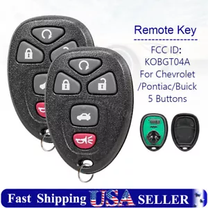 2 Replacement for 2004-2012 Chevrolet Malibu Car Key Fob Remote Control 22733524 - Foto 1 di 7