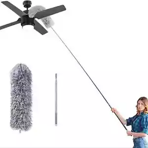 Plumero para Limpieza, Plumero Telescópico Poste de Extensión de 100", Flexible-Microfibra - Imagen 1 de 7