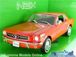 FORD MUSTANG MODEL CAR 1/2 1964 RED 1:24 SCALE WELLY OPENING PARTS LARGE USA K8 - Picture 1 of 6