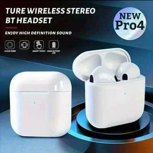 Écouteurs intra-auriculaires sans fil Bluetooth PRO4 TWS Air pour iPhone Samsung - BLANC - Photo 1 sur 4