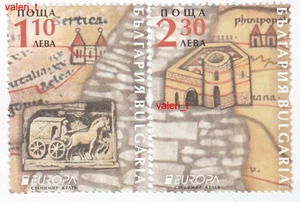 Bulgaria Europa 2020 antiguas rutas postales, vagón de correo, juego - montado-** - Imagen 1 de 1
