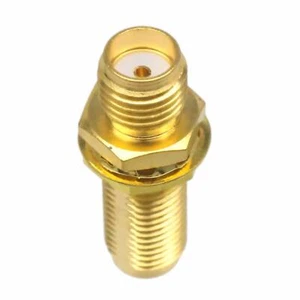 SMA Female Jack to SMA Female nut Bulkhead RF Coaxial Adapter Connector - Picture 1 of 4