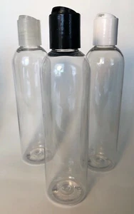 8 Unzen PET Kunststoff BPA frei 24/410 klare runde Flaschen & Verschlüsse Menge 48 - Bild 1 von 2