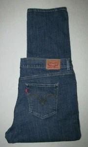 Womens Levi's Classic Straight Stretch Jeans. Size 18S Blue. 27" Inseam - Picture 1 of 3