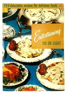 ENTERTAINING SIX OR EIGHT Cookbook #115 Culinary Arts Institute Recipes 1956 Vtg - Picture 1 of 12