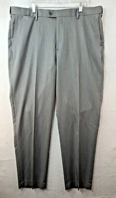 NUEVOS Pantalones casuales grises de ajuste recto con cintura cómoda para hombres de Saddlebred 42 x 32 NWT Foto 1 de 4