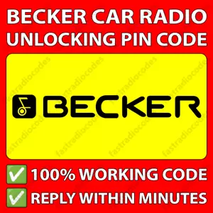 ✅BECKER RADIO PIN CODE BECKER GRAND PRIX 2230 2234 2237 MEXICO 1431 1470 2130✅ - Picture 1 of 3