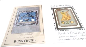Punch Needle Patterns X 2 Behold! & Cat and Bird Games Folk Art Christmas - Picture 1 of 5