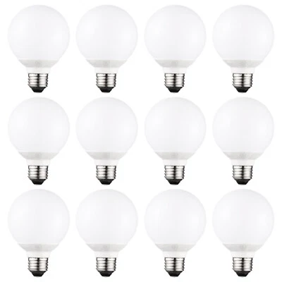 12 Pack G25 LED Vanity Globe Light Bulbs, 5W Equivalent 40W, 2700K/3000K/5000K - Image 1 of 4