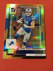 2022 TJ HOCKENSON DONRUSS PRESS PROOF GOLD NFL CARD #87 LIONS VIKINGS IOWA - Picture 1 of 2
