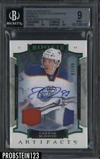 2015-16 UD Artifacts Emerald Connor McDavid RC Patch 3/49 BGS 9 w/ 10 AUTO