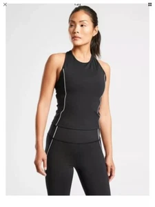 Camiseta sin mangas Athleta Lightning negra talla pequeña nueva con etiquetas - Imagen 1 de 4