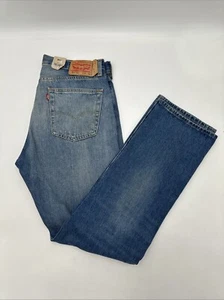 Levi's 501 '93 Distressed Rip Knee Jeans Blue Regular Straight Fit Men's W34 L34 - Picture 1 of 7