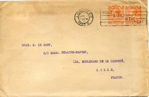 1923 London Flame Letter - Post Early in the Day - King George V Stamp - Picture 1 of 1