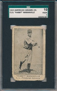 1922 E121 AMERICAN CARAMEL CO. - RABBIT MARANVILLE - SGC 10 PR 1 (SVSC)