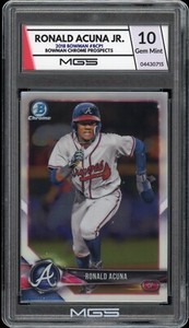 2018 Bowman Chrome Prospects #BCP1 Ronald Acuna MGS Graded 10 GEM MINT ROOKIE RC
