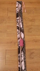 Fleece Archery Pink Camo Recurve Bow Sock Sleeve Case Traditional 66"x5" - Picture 1 of 3