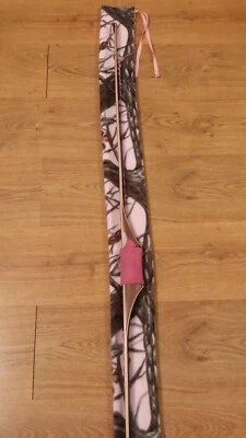 Fleece Archery Pink Camo Recurve Bow Sock Sleeve Case Traditional 66"x5" - Image 1 of 3