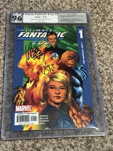 Ultimate Fantastic Four #1 ~ PGX Signature Series 9.6 ~ Bendis & Kubert Signed - Picture 1 of 4