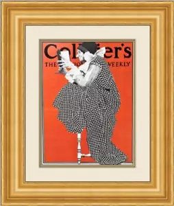 Maxfield Parrish - The Book Lover Custom Framed Print FREE SHIPPING - Picture 1 of 2