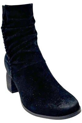 Antelope Women's Ruched Ankle Boots Black Suede - Image 1 of 3