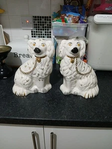 Pair Beswick England Staffordshire Mantle Spaniel Wally Dogs 1378-3 10" FREEPOST - Picture 1 of 17