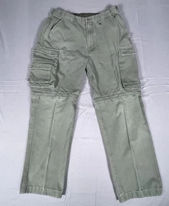 NWT Boy Scouts Of America Cargo Pants Mens 32” Unhemmed Green Loose Convertible - Picture 1 of 12