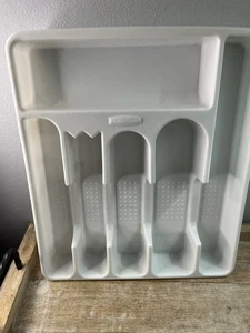 Bandeja para cubiertos Rubbermaid, grande, blanca - Imagen 1 de 11
