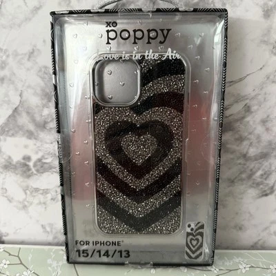 Funda xo poppy iPhone 15 14 13 MAGSAFE estrás corazón brillo brillo nueva Foto 1 de 4