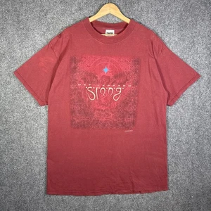 Vintage Def Leopard Shirt Mens XL Red 90s USA Slang 1996 Band Tee Rock Music - Picture 1 of 8