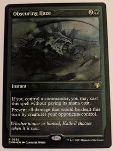 MTG English Magic Card FOIL ETCHED NM OBSCURING HAZE from Commander Masters - Picture 1 of 1