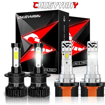 PARA MERCEDES-BENZ GLA45 AMG 2015-2016 4X H7+H15 Bombillas LED Faros Altos/Bajos Foto 1 de 4