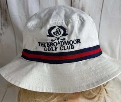 The Broadmoor Golf Club White Cotton Bucket Sun Hat Imperial Large - Image 1 of 4