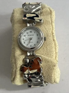 Orologio Rumours Donna Tono Argento Quadrante Tondo Gatto Scorrevole Charm Band 7 Vintage - Foto 1 di 10