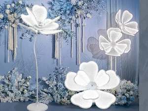 Lampada da terra fiore luminoso decorazione matrimonio 4 pezzi per festa matrimonio evento caldo - Foto 1 di 13