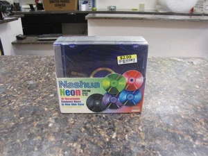 10-Pack Nashua Neon 700MB 80min 1x-16x CD-R CD-ROM in case - New Sealed - Picture 1 of 4