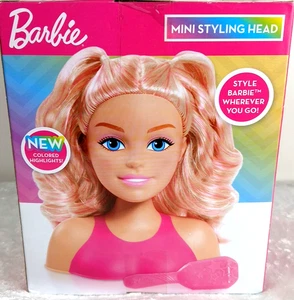 Barbie Neu Rosa Farbe Highlights Mini Styling Kopf mit Pinsel Alter 3+ Neu in Box - Bild 1 von 4