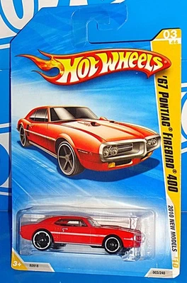 Hot Wheels 2010 New Models Series #3 '67 Pontiac Firebird 400 Red w/ OH5SPs - Image 1 of 2