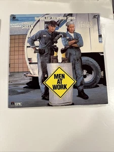 1990 Men At Work LaserDisc Movie Charlie Sheen Emilio Estevez Comedy - Picture 1 of 3
