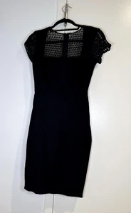 Roland Mouret for Banana Republic | schwarzes Kleid eckiger Ausschnitt | Damen 4 - Bild 1 von 6