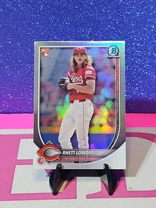 2025 Bowman Rhett Lowder Chrome Red Rookie Redemption SP RC #6 - Reds - Picture 1 of 3