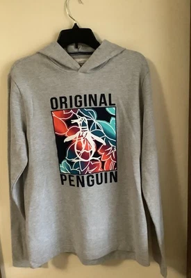 Sudadera ligera manga larga M con capucha Penquin original para hombre NUEVA Foto 1 de 4