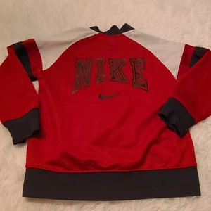 Boys Red & Black Nike Size 4 Toddler Zip Up Track Jacket Sweatshirt  - Picture 1 of 3